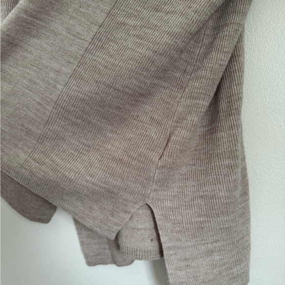 Napa Valley Cozy Beige Scoop Neck Knit High Low Sweater - Picture 6 of 8